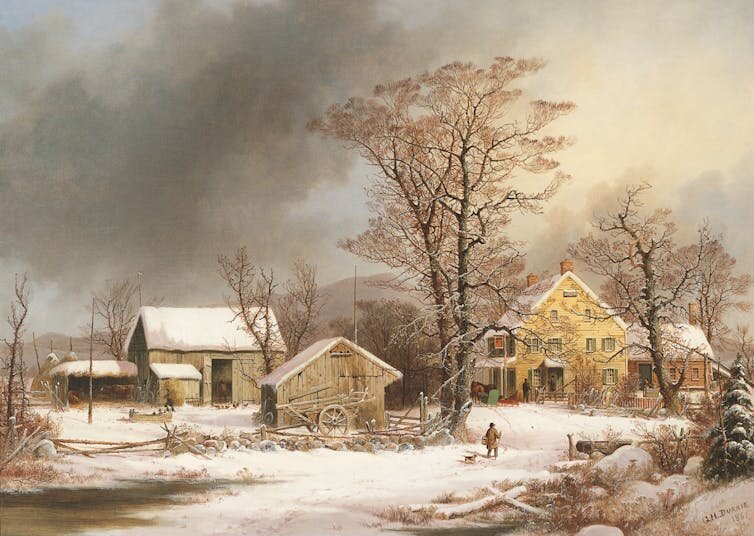 George Henry Durrie’s ‘Winter in the Country: A Cold Morning’ (1861).