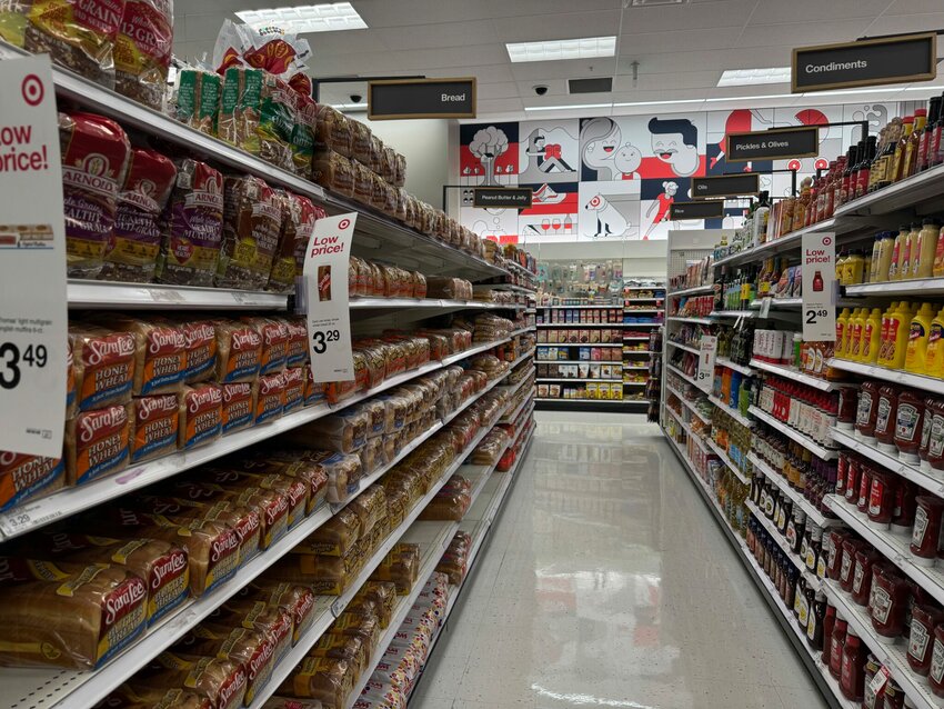 Groceries at a Target store.